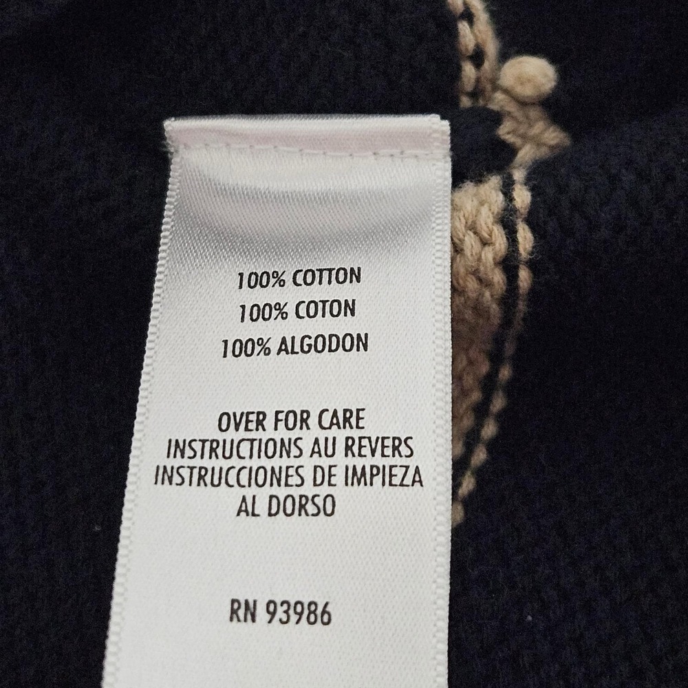 Y2K Casual Corner Navy Star Stripe Knit Sweater Coastal Nautical Old Money Large - Picture 5 of 9
